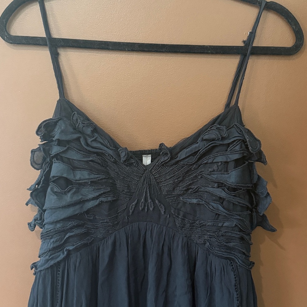 Anthropologie Butterfly Black Midi Dress - Picture 6 of 10